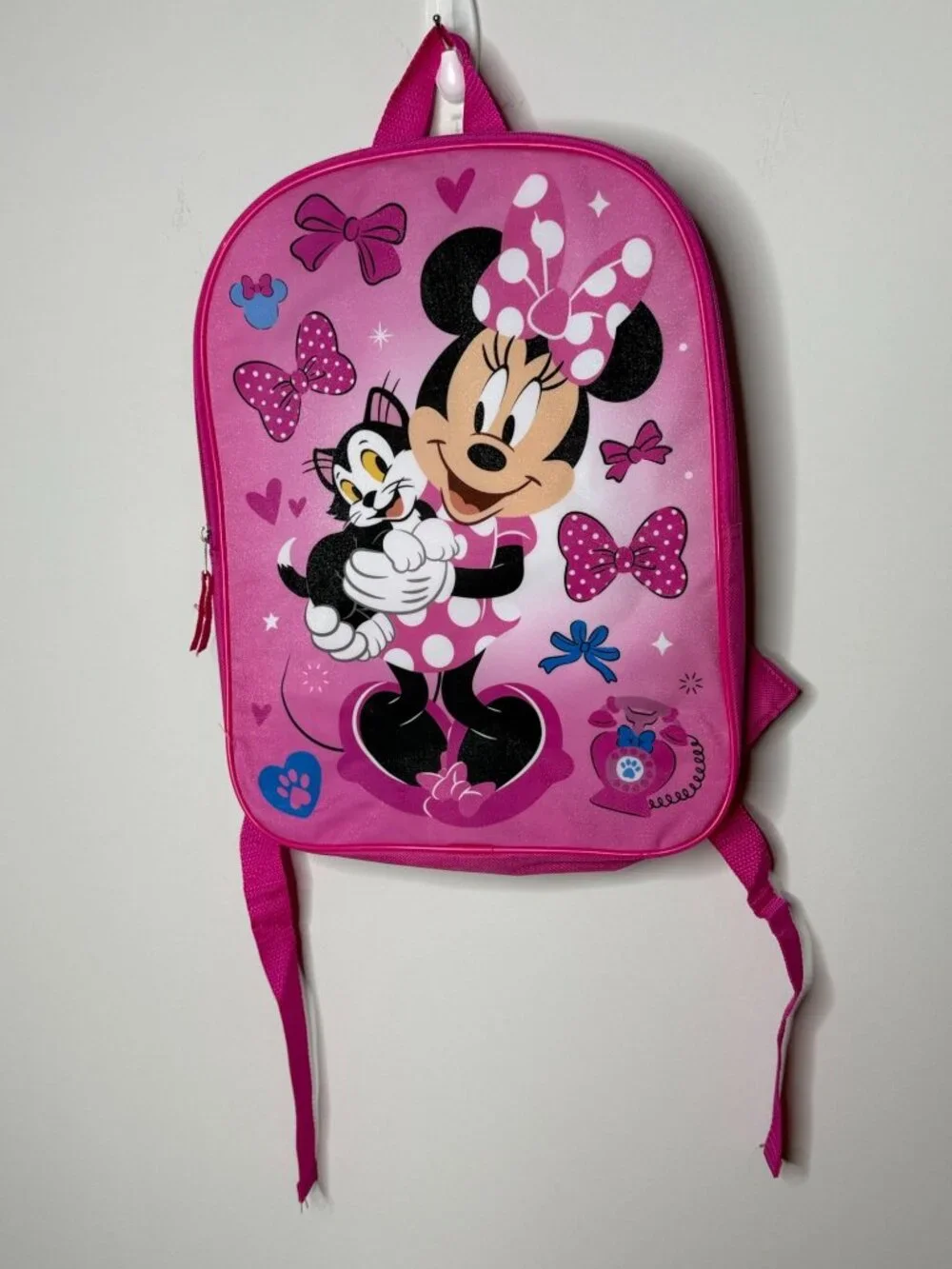 Disney Minnie Mouse Figaro Pink Kids Backpack NWT